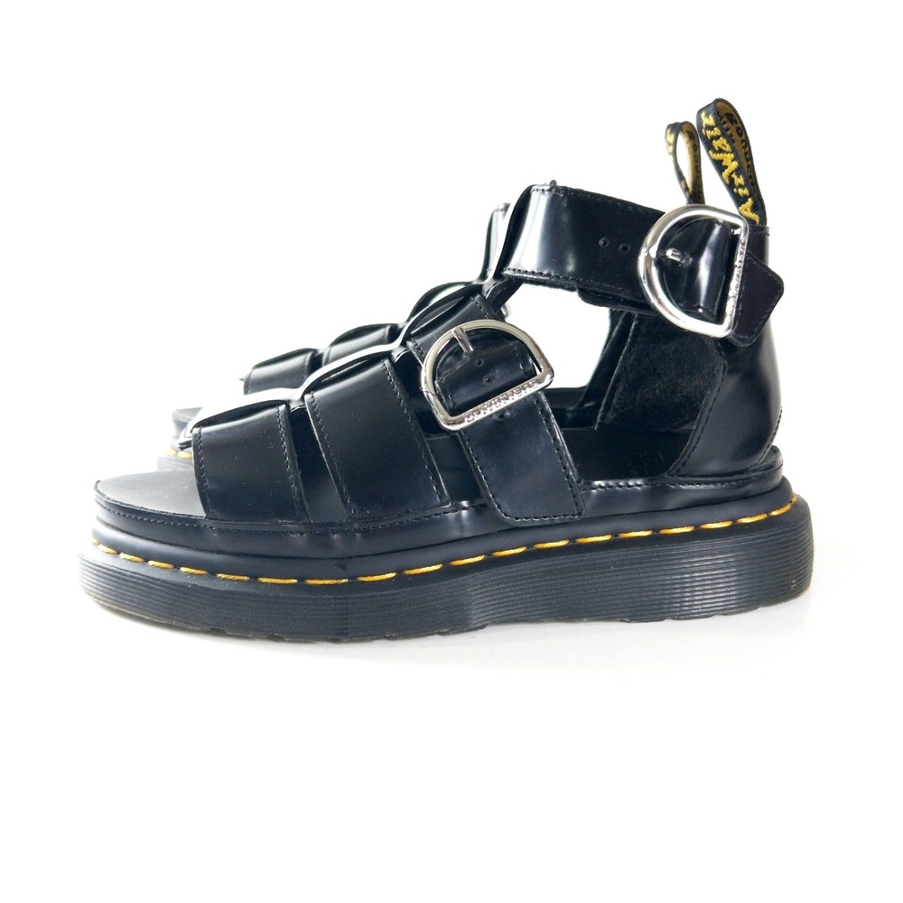 Dr Martens Mackaye Buttero Leather Strap Bouncing Sole Sandals Womens 5 Fits 6